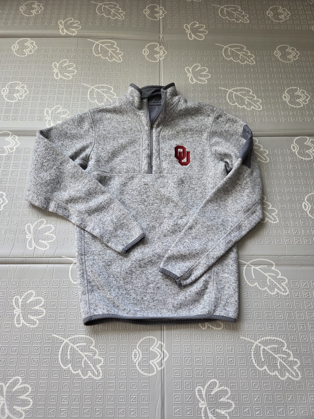 Antigua Mens Quarter Zip Oklahoma Sooners Pullover Sweatshirt Mens Size Small